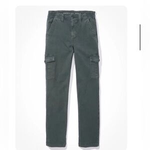American Eagle Outfitters Green Cargo Pants straight leg stretch